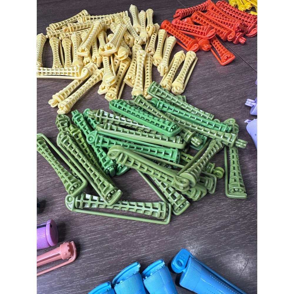 Bulk Lot Vintage Professional Hair Perm Rods Cold Wave Curlers Multi Color Sizes